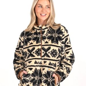 Carhartt Fair Isle Pullover Fleece Loose Fit Sweatshirt Women's XL